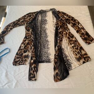 Animal print cardigan